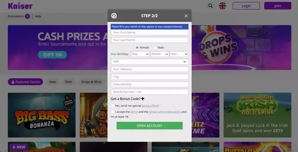 Kaiser Slots Casino review