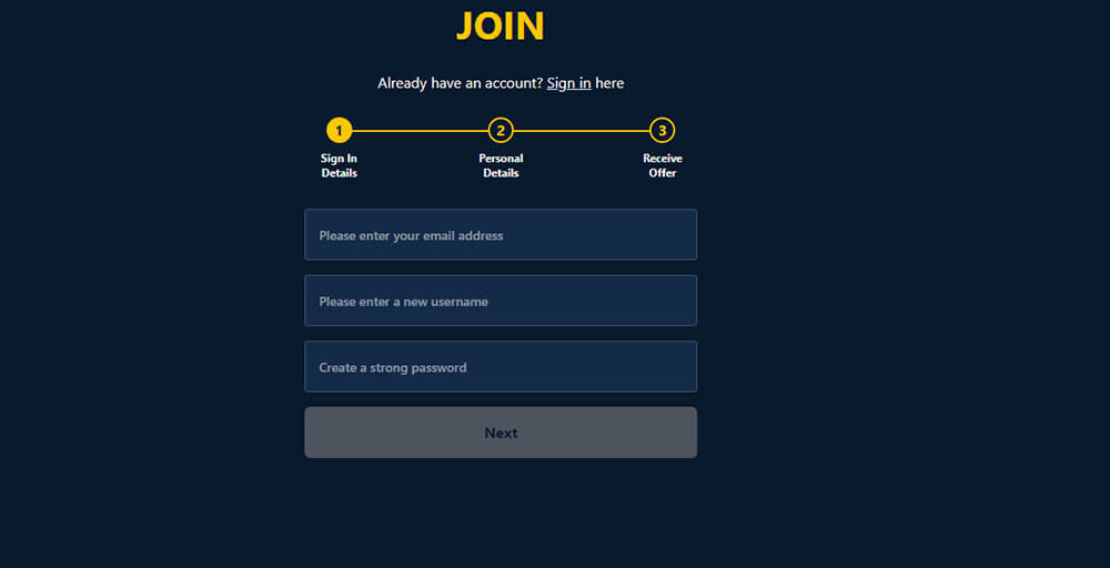 Lucky VIP Casino registration
