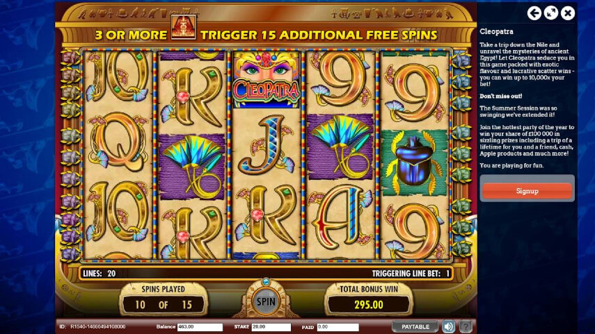Cleopatra Slot Review