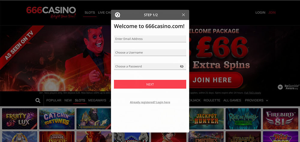 666 Casino Registration