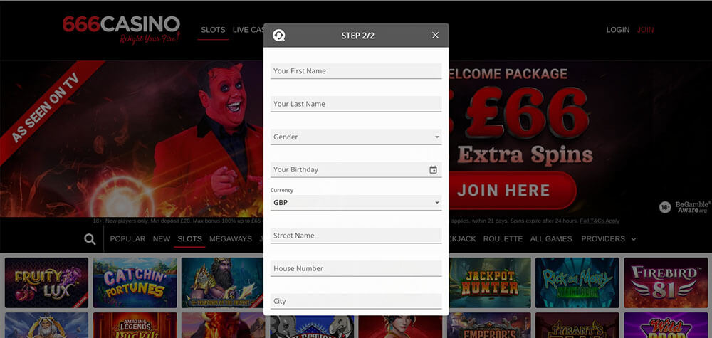 666 Casino Registration
