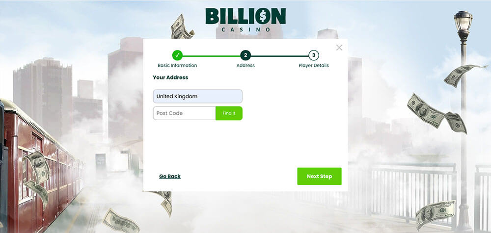 Billion Casino Registration