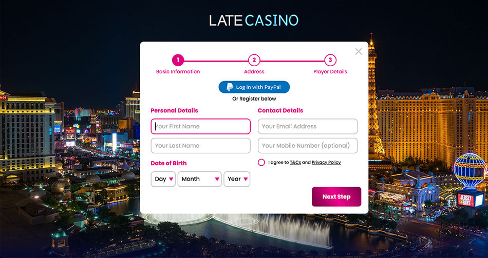 Late Casino Registration