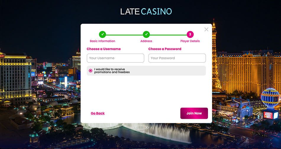 Late Casino Registration