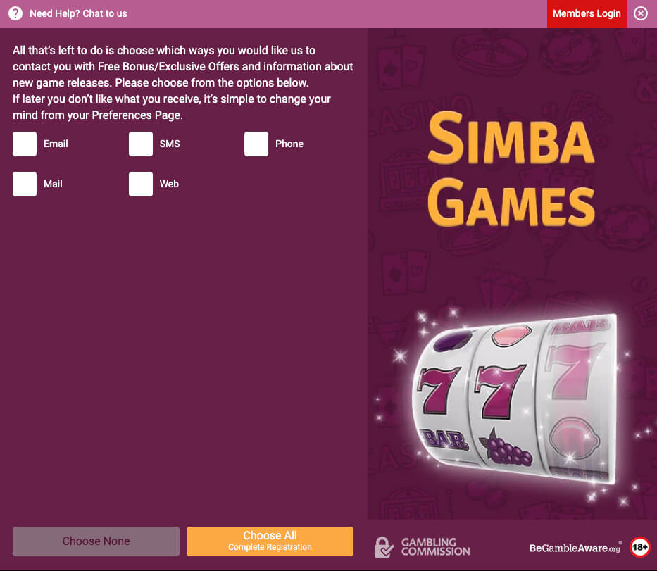 Simba Games Registration