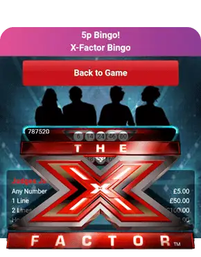 The X Factor Bingo