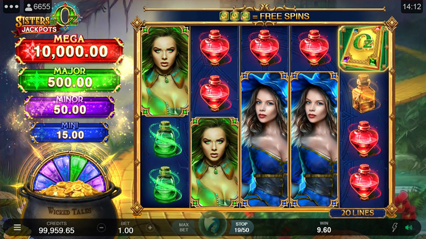 Sisters of Oz Jackpots Slot Review