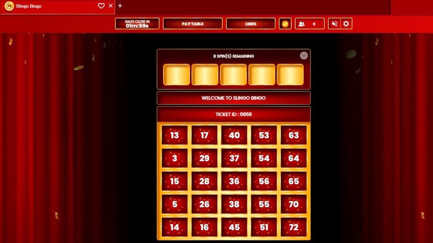 Slingo Bingo Game Review Screenshot