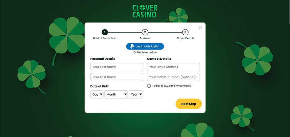 Clover Casino Registration