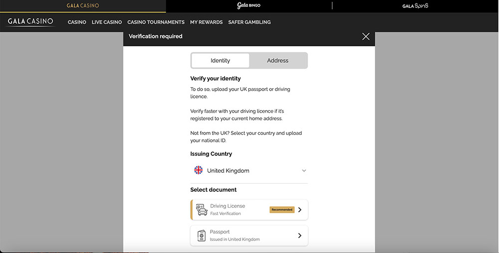 Gala Casino Registration
