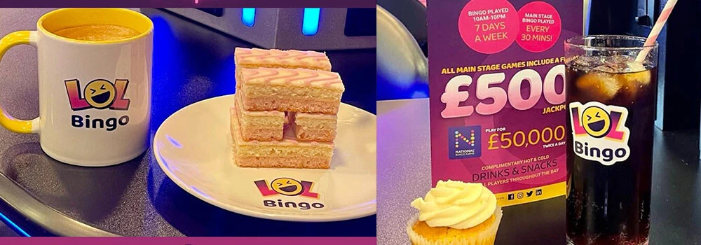 Lol Bingo Food menu