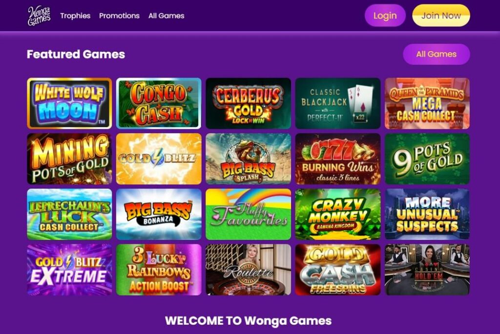 Wonga Games brand review
