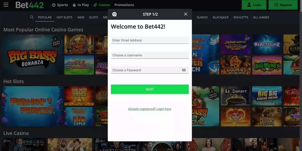 Bet442 Casino Review