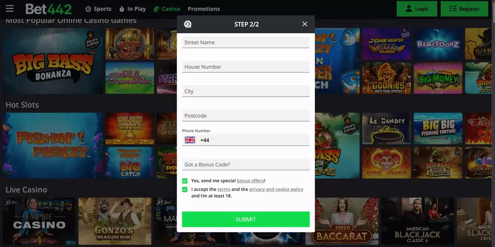 Bet442 Casino Review