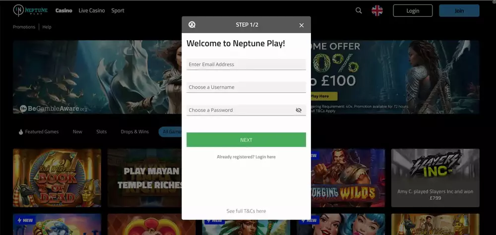 Neptune play Casino review