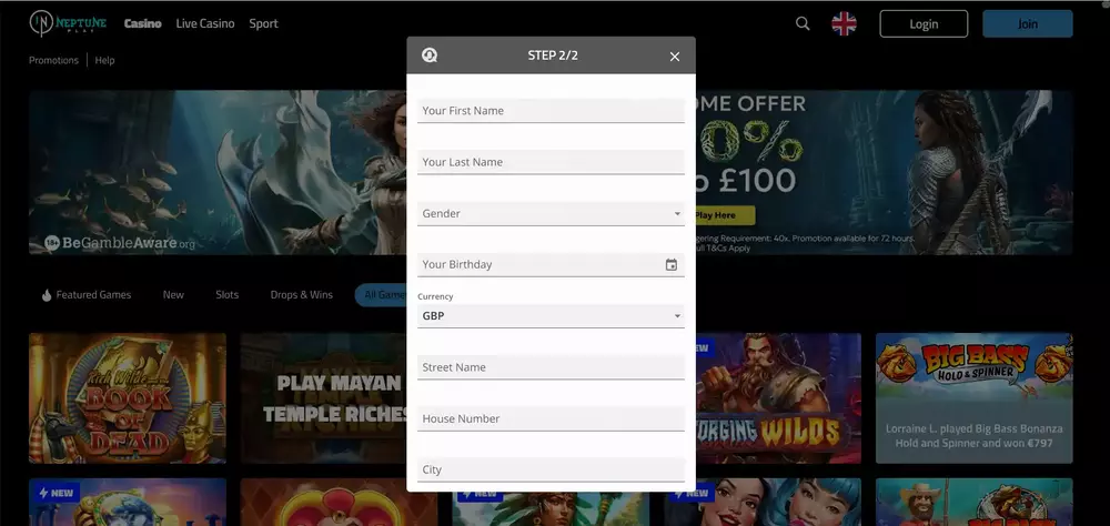 Neptune play Casino review