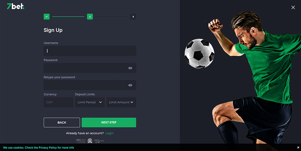 7bet Registration