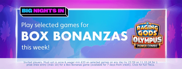 Gamesys Big Nights In Promo October 2024