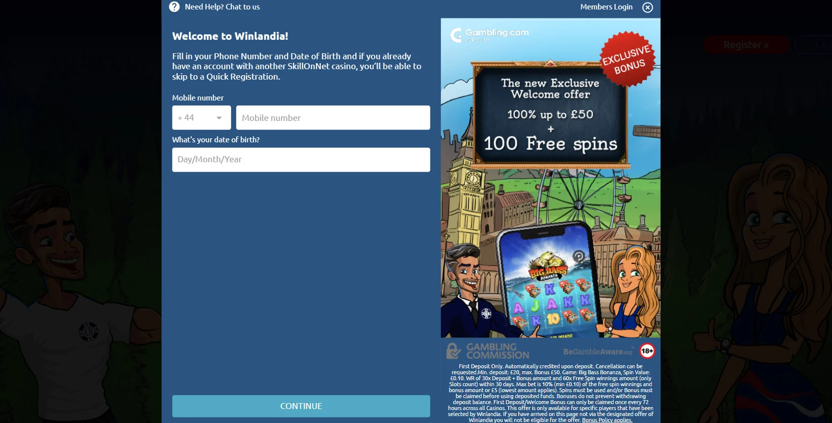 Winlandia Registration