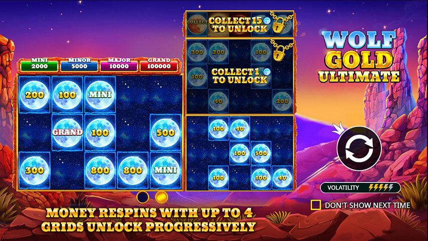 Wolf Gold Ultimate Slot Game Screenshot