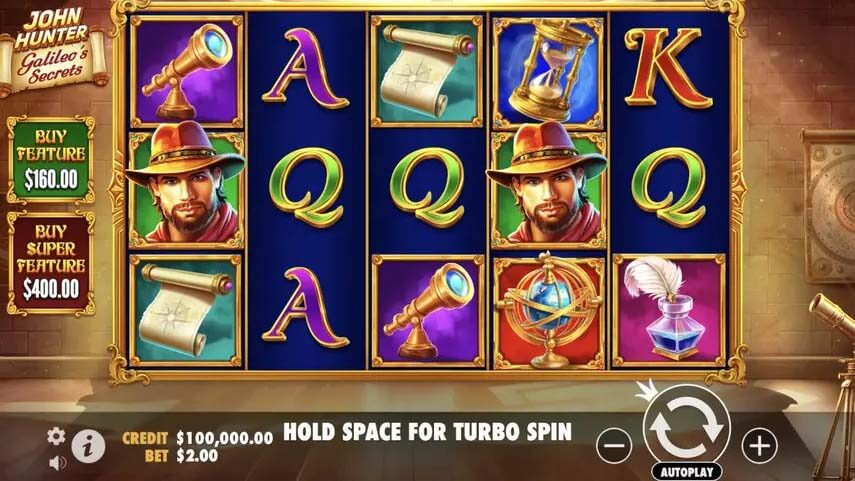 John Hunter and Galileos Secrets slot review