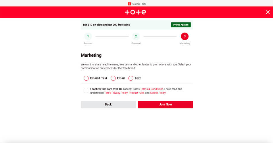Tote Casino Brand review