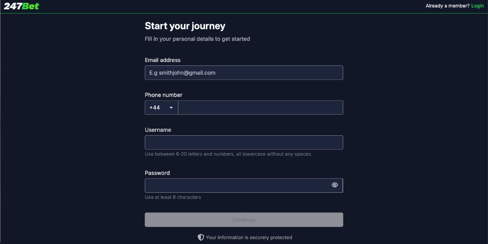 247bet casino registration
